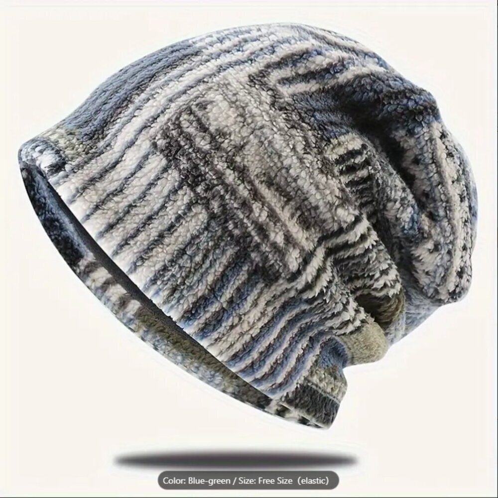 Fleece-Lined Knit Beanie – Windproof, Ear Flaps, Stylish Winter Hat